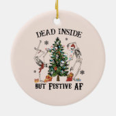 Dead Inside | Vreemde kerst Keramisch Ornament (Achterkant)