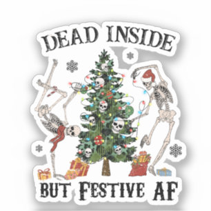Dead Inside Vreemde kerst Sticker
