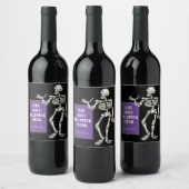 Dead John Halloween Potion, Skeleton Party Wijn Etiket (Flessen)