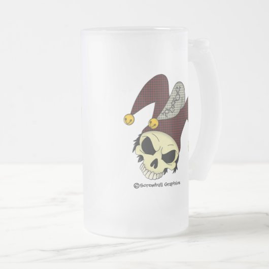 Dead Joker Frosted Beer Mok (Voorkant rechts)