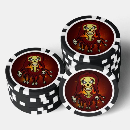 Dead Joker Screwball Graphics Poker Chips (Opstapeling)