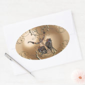 Dead Leaf Mantis Ovale Sticker (Envelop)