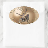Dead Leaf Mantis Ovale Sticker (Tas)