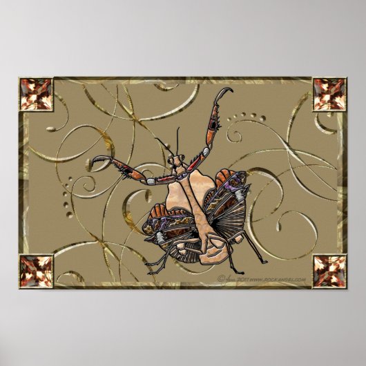 Dead Leaf Mantis Poster (Voorkant)