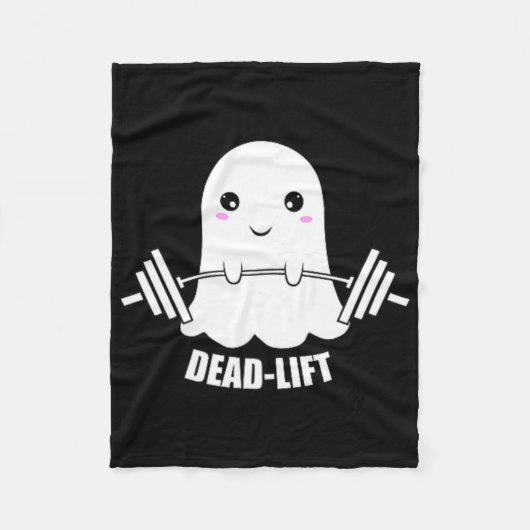 Dead Lift Ghost Halloween Fleece Deken (Voorkant)
