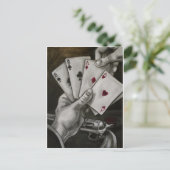 Dead Man Hand Briefkaart (Staand voorkant)