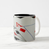 Dead Man Hand Tweekleurige Koffiemok (Voorkant rechts)