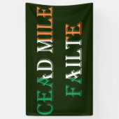 Dead Mile Failte overlay op Ierse vlag Spandoek (Verticaal)