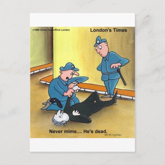 Dead Mime Funny T - shirts Mokken Kaarten Gifts et (Voorkant)