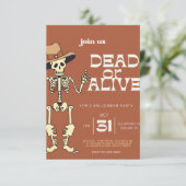 Dead or Alive Uitnodiging voor Halloween (Staand voorkant)