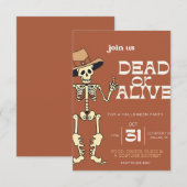 Dead or Alive Uitnodiging voor Halloween (Voorkant / Achterkant)