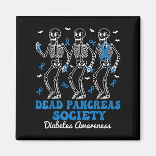 Dead Pancreas Society Diabetes Awareness Skelet Magneet