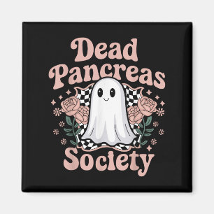 Dead Pancreas Society Funny Ghost Diabetes Awarene Magneet