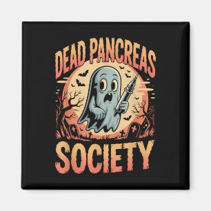 Dead Pancreas Society Funny Ghost Spuit Diabetes Magneet