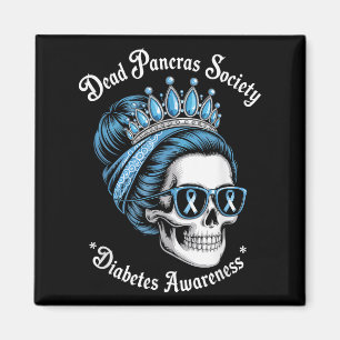 Dead Pancreas Society Shirt Funny Diabetes Awarene Magneet