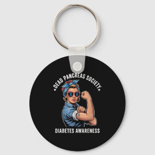 Dead Pancreas Society Shirt Funny Diabetes Awarene Sleutelhanger