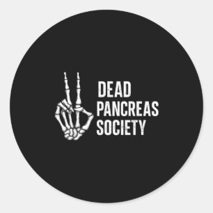 Dead Pancreas Society Suiker Diabetes Awareness Sk Ronde Sticker