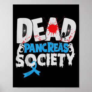 Dead Pancreas Society T1d Diabetes Awareness Grapp Poster