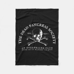 Dead Pancreas Society Type One Diabetes T1d Awaren Fleece Deken