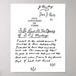 Dead Poets Society five centuries of verse black  Poster