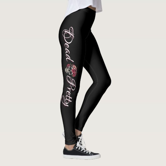 Dead Pretty Floral Skull Leggings (Rechts)