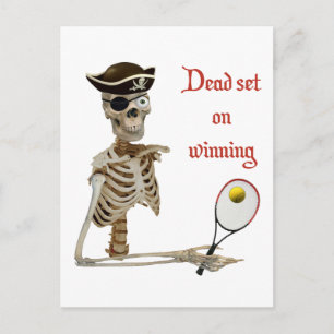 Dead Set Tennis Pirate Briefkaart