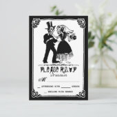Dead Skeleton Couple Wedding RSVP (Staand voorkant)