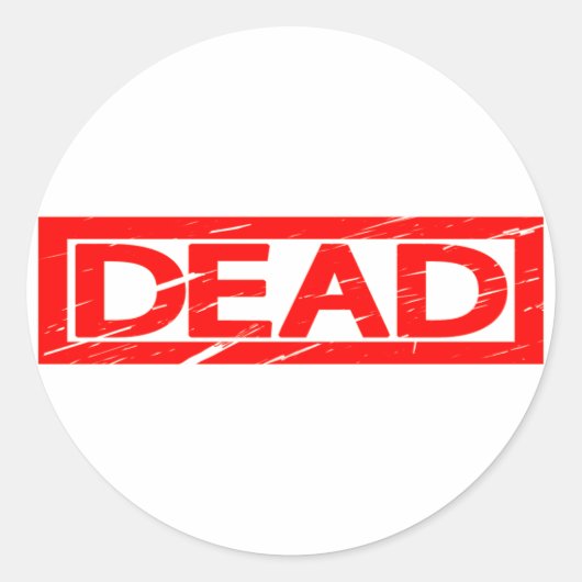 Dead Stamp Ronde Sticker (Voorkant)