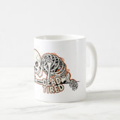 Dead Tired Skeleton Funny Halloween Coffee Mok (Voorkant rechts)