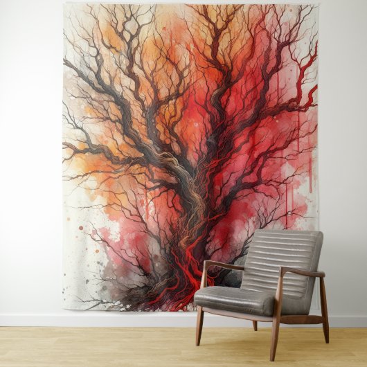 Dead Tree 2 - Waterverf Wandkleed (In situ)