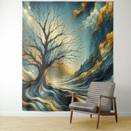 Dead Tree 5 - Waterverf Wandkleed