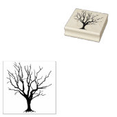 Dead Tree Silhouette Halloween Rubberstempel (Gestempeld)
