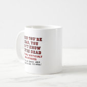 Dead vs. Stupid Funny Mug Koffiemok (Voorkant links)