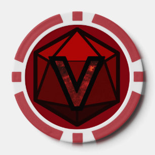 DEADLANDS - Jeton de poker rouge d'équipe