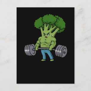 Deadlift Broccoli Gym Fitness Gift Bodybuilding Briefkaart