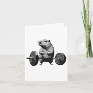 Deadlift Capybara Funny Fitness Knaagdier Lover Wo Kaart