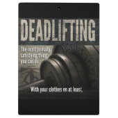 Deadlift - Funny Gym-thema - Nieuwe uitzending Klembord (Achterkant)