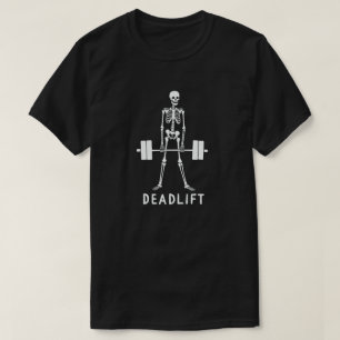 Deadlift Funny Halloween Skeleton Gewichtheffen T-shirt