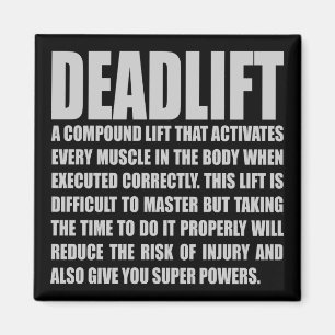 Deadlift - Funny Workout Motivatie Magneet