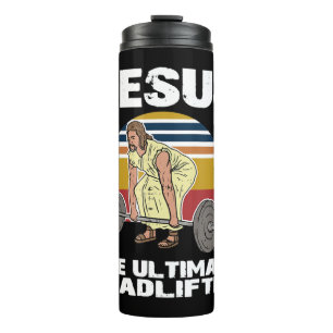 Deadlift Jesus I Christelijke Weightlift Funny Wor Thermosbeker