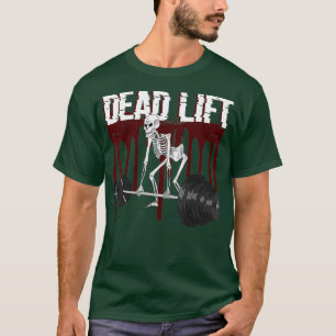 Deadlift Skelet Gewichtheffen gym training T-shirt