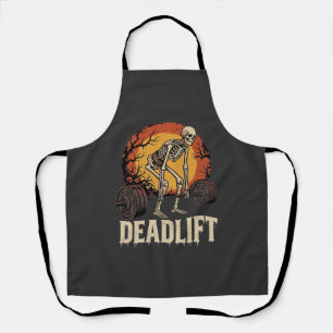 Deadlift Skelet Halloween Gym Workout Ontwerp Schort