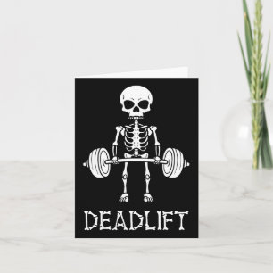 Deadlift Skeleton Gym Gewichtheffen Workout Fitne Kaart
