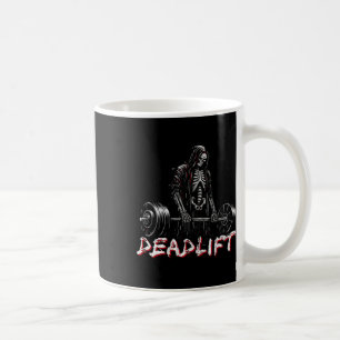 Deadlift Skeleton Halloween Gym Jokes Gewichtheffe Koffiemok