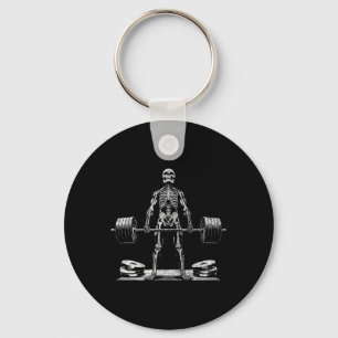 Deadlift Skeleton Halloween Gym Jokes Gewichtheffe Sleutelhanger