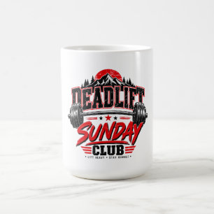Deadlift Sunday Club Vintage Powerlifting Badge Koffiemok