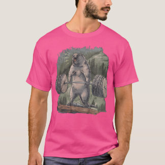 deadlifting marmot t-shirt