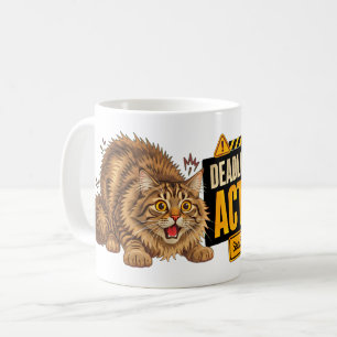 Deadline Modus Geactiveerd Kat voor Gestresste Wer Koffiemok