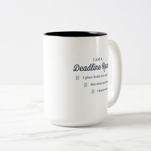 Deadline Reader Mug (Devant droit)