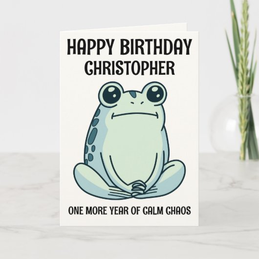 Deadpan Frog Mood, Chill Vibes Kaart (Voorkant)